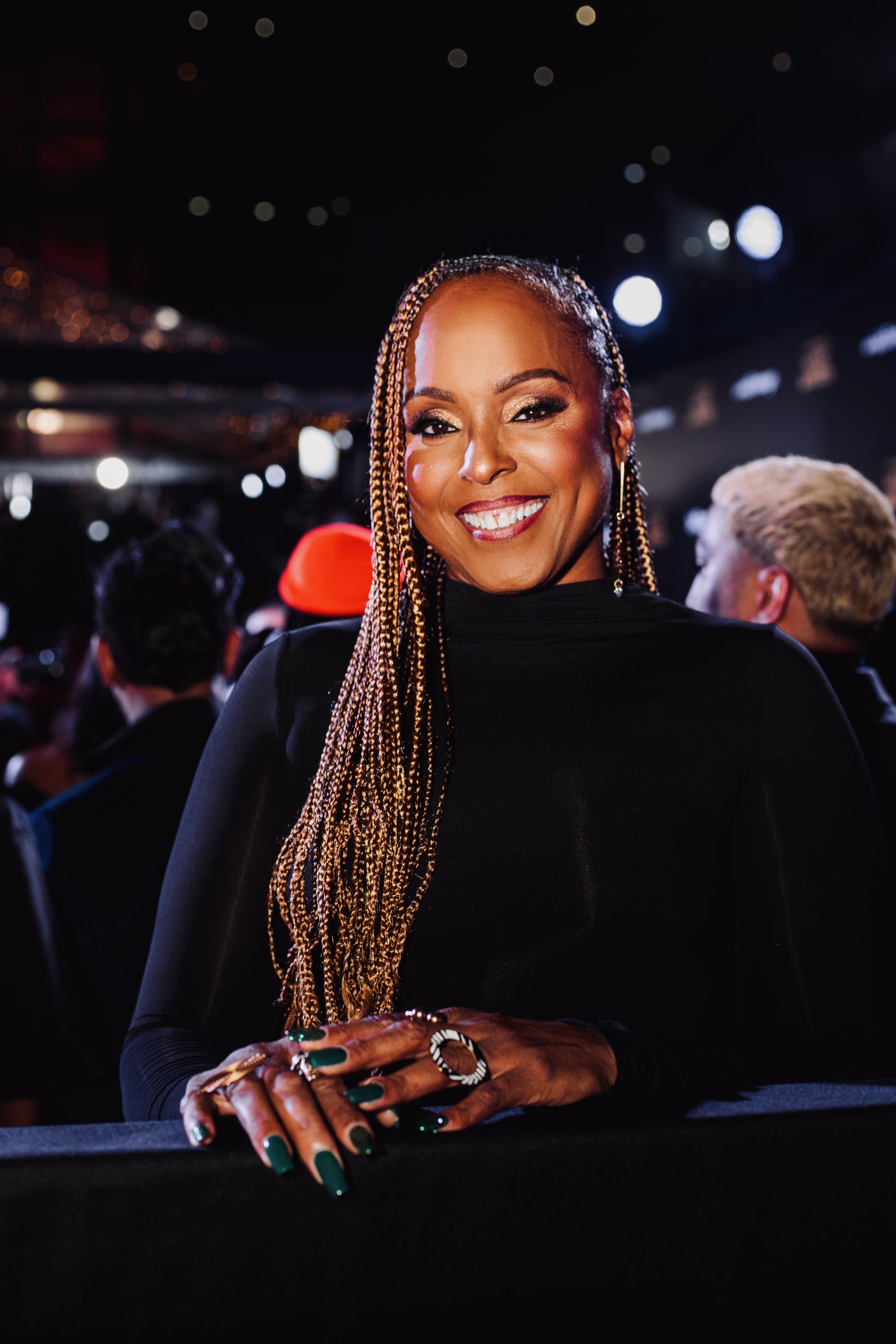 Angela Hunte on the Caribbean Music Awards red carpet